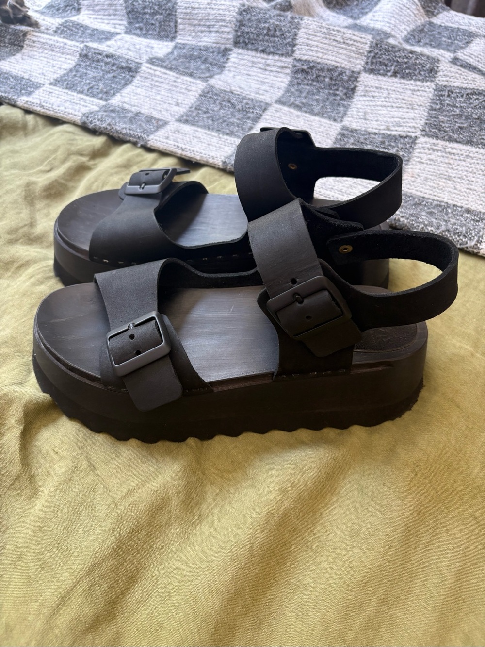 BRYR Gigi Platform Chonk Sandals in Monochrome Black size 8 / 38 - Picture 6 of 11